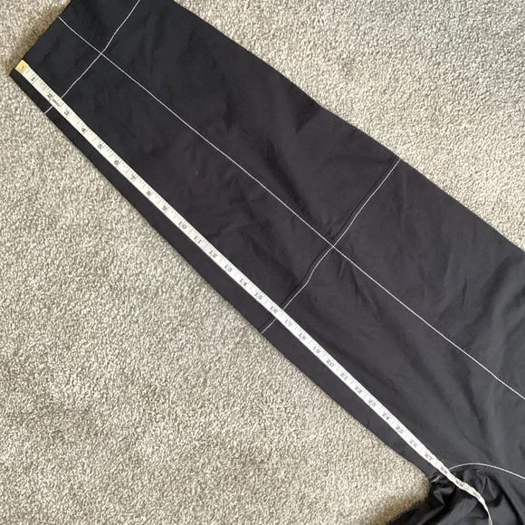 Ganni Elasticized Curve Trouser Pants Barrel Stitching High Rise Crepe Black XS - Picture 8 of 12